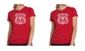 LA Pop Art Women's Premium Word Art T-Shirt - Route 66